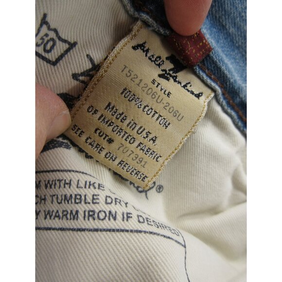 7 For All Mankind Jeans 34 Relaxed Baggy Loose Distressed Button Fly * - Picture 12 of 15